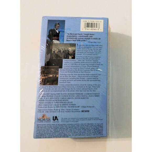 The Alamo John Wayne Chill Wills VHS Restored Directors Cut MGM Home Video - Picture 2 of 4